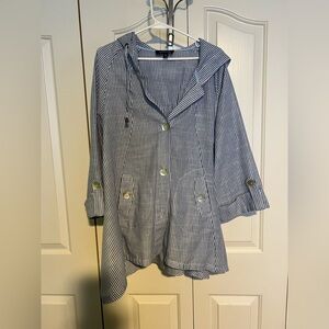 Jones New York Blue Striped Jacket